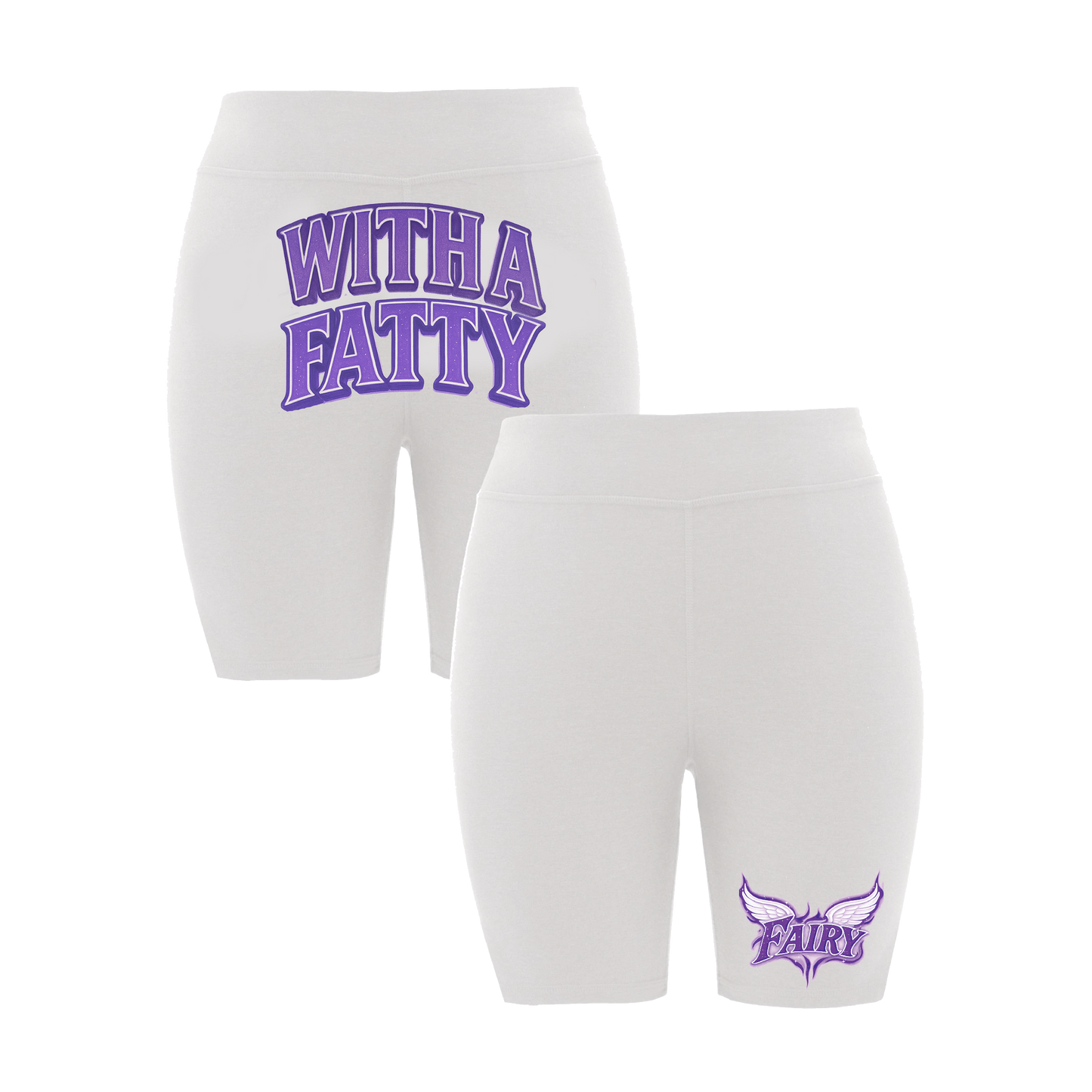 FAIRY BIKER SHORTS - WHITE